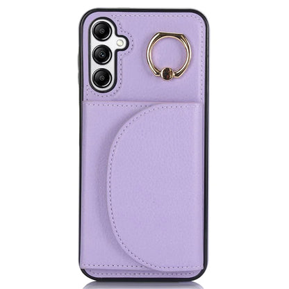 For Samsung Galaxy A54 5G Phone Case Ring Holder Card Slots PU Leather Back Cover