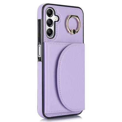 For Samsung Galaxy A54 5G Phone Case Ring Holder Card Slots PU Leather Back Cover