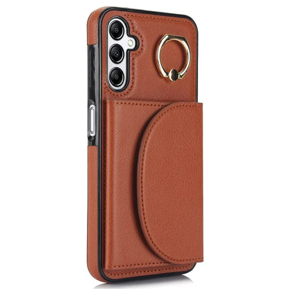 For Samsung Galaxy A54 5G Phone Case Ring Holder Card Slots PU Leather Back Cover