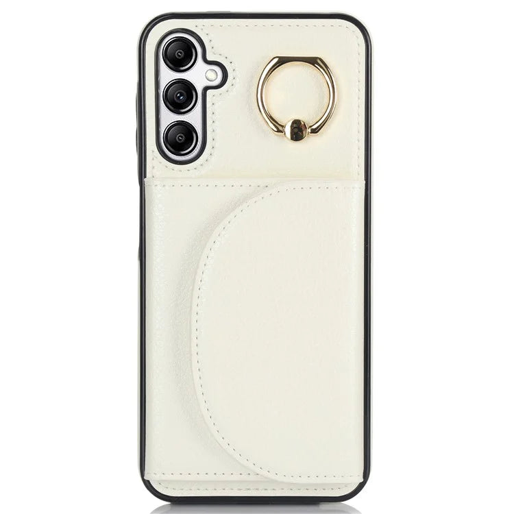 For Samsung Galaxy A54 5G Phone Case Ring Holder Card Slots PU Leather Back Cover