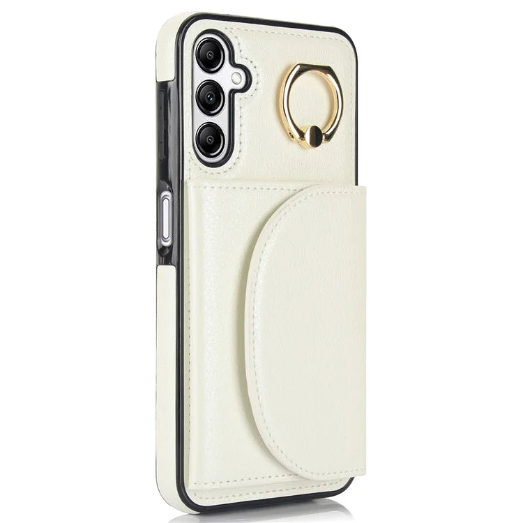 For Samsung Galaxy A54 5G Phone Case Ring Holder Card Slots PU Leather Back Cover