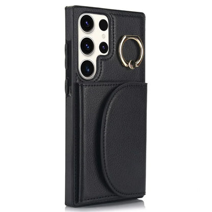 For Samsung Galaxy S23 Ultra Kickstand Phone Case RFID Blocking Card Slots Holder