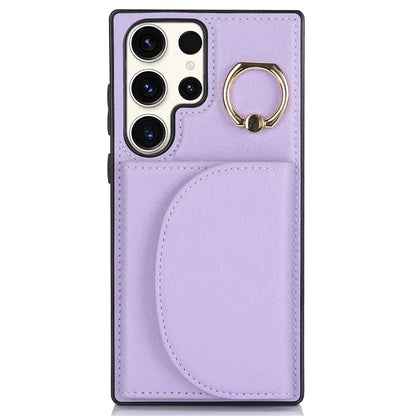 For Samsung Galaxy S23 Ultra Kickstand Phone Case RFID Blocking Card Slots Holder