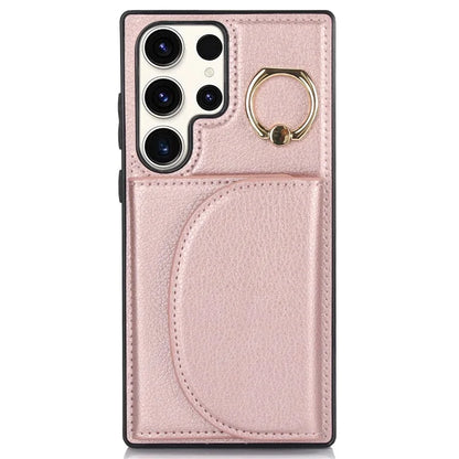 For Samsung Galaxy S23 Ultra Kickstand Phone Case RFID Blocking Card Slots Holder