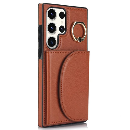 For Samsung Galaxy S23 Ultra Kickstand Phone Case RFID Blocking Card Slots Holder