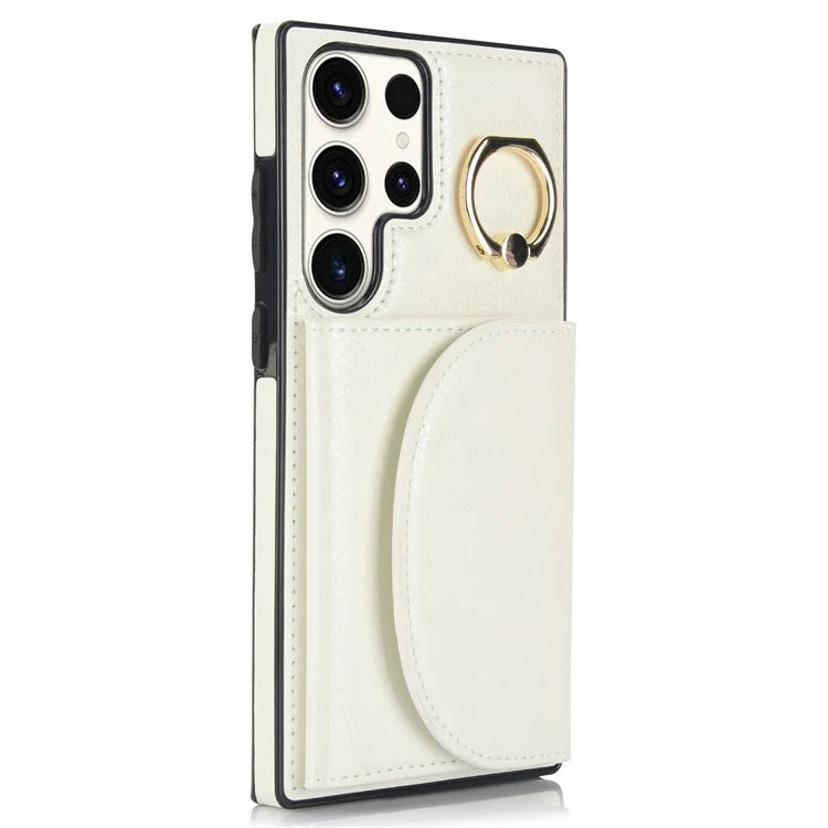 For Samsung Galaxy S23 Ultra Kickstand Phone Case RFID Blocking Card Slots Holder