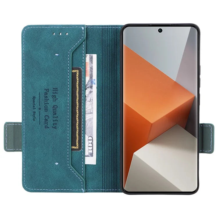 For Xiaomi Redmi Note 13 Pro+ 5G Case Flip Leather Wallet Cover Hardware Decor