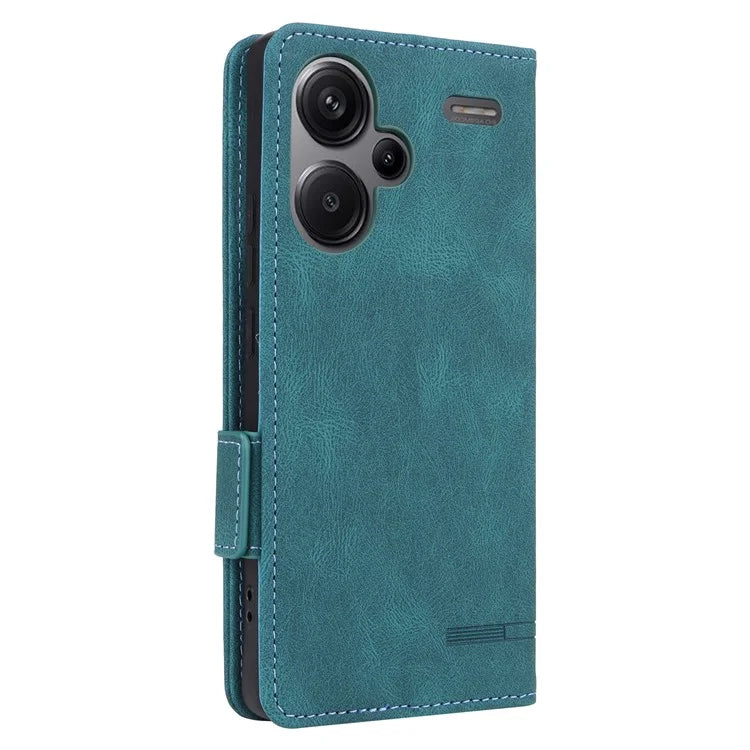 For Xiaomi Redmi Note 13 Pro+ 5G Case Flip Leather Wallet Cover Hardware Decor