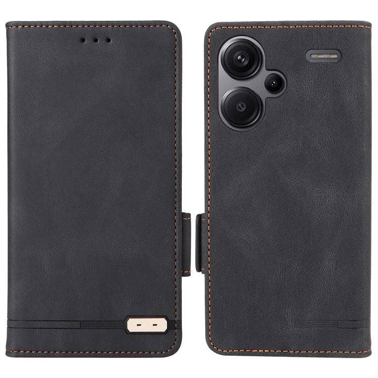 For Xiaomi Redmi Note 13 Pro+ 5G Case Flip Leather Wallet Cover Hardware Decor