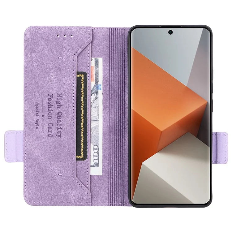 For Xiaomi Redmi Note 13 Pro+ 5G Case Flip Leather Wallet Cover Hardware Decor