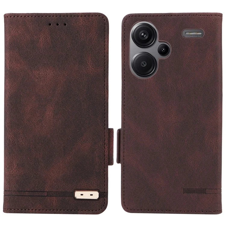 For Xiaomi Redmi Note 13 Pro+ 5G Case Flip Leather Wallet Cover Hardware Decor