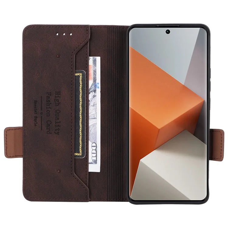 For Xiaomi Redmi Note 13 Pro+ 5G Case Flip Leather Wallet Cover Hardware Decor