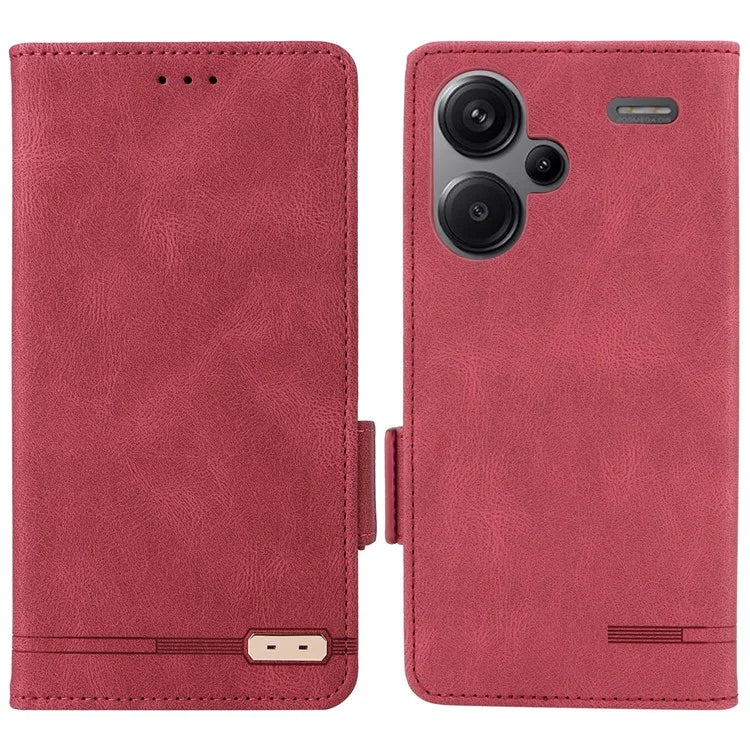 For Xiaomi Redmi Note 13 Pro+ 5G Case Flip Leather Wallet Cover Hardware Decor