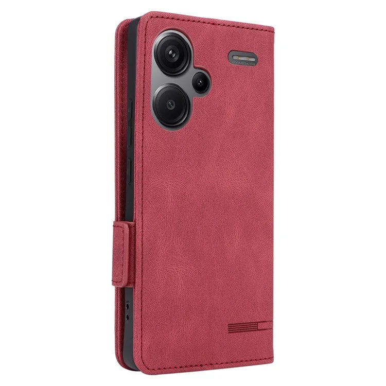 For Xiaomi Redmi Note 13 Pro+ 5G Case Flip Leather Wallet Cover Hardware Decor