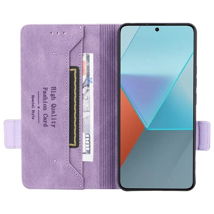 For Xiaomi Redmi Note 13 Pro 5G / Poco X6 5G Wallet Case Hardware Decor Leather Phone Cover