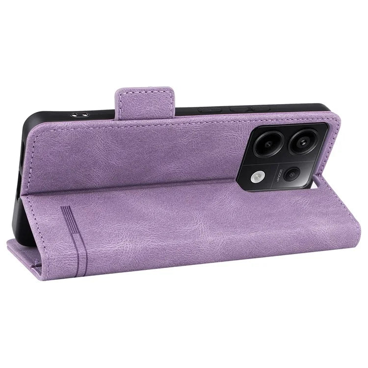 For Xiaomi Redmi Note 13 Pro 5G / Poco X6 5G Wallet Case Hardware Decor Leather Phone Cover
