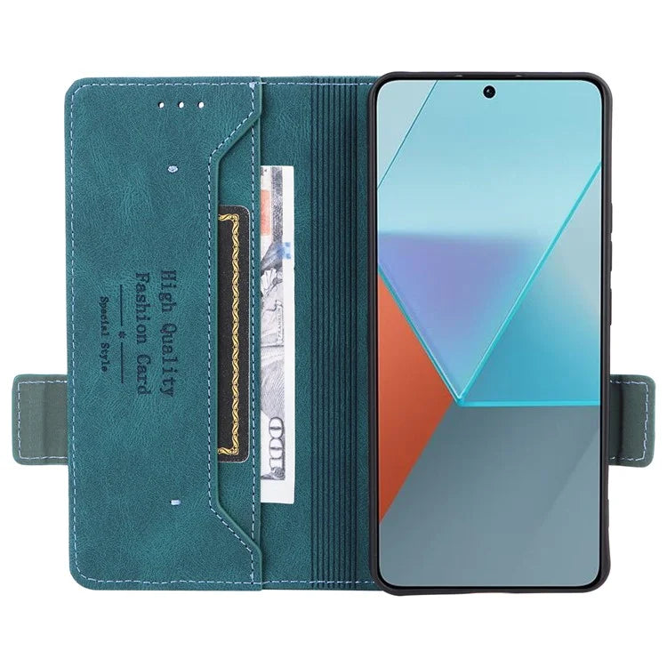 For Xiaomi Redmi Note 13 Pro 5G / Poco X6 5G Wallet Case Hardware Decor Leather Phone Cover