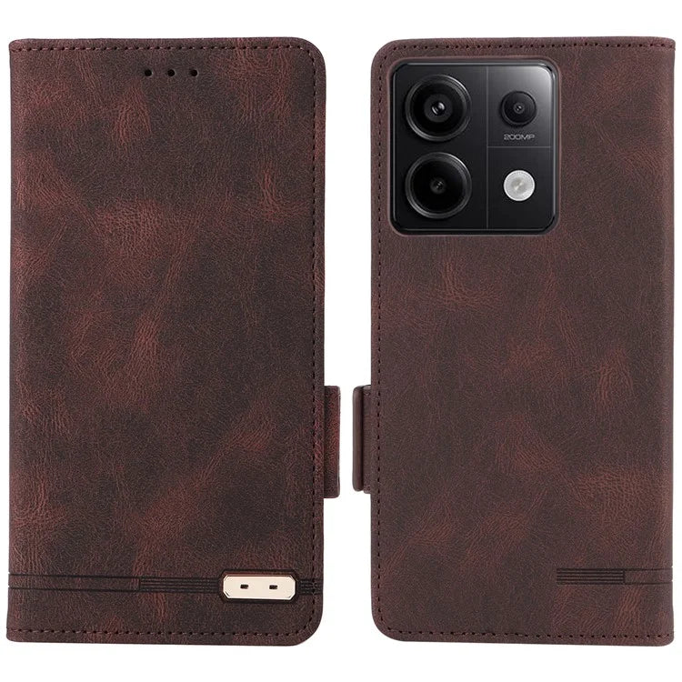 For Xiaomi Redmi Note 13 Pro 5G / Poco X6 5G Wallet Case Hardware Decor Leather Phone Cover