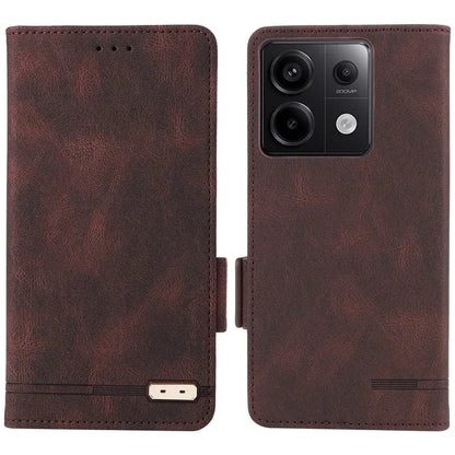 For Xiaomi Redmi Note 13 Pro 5G / Poco X6 5G Wallet Case Hardware Decor Leather Phone Cover