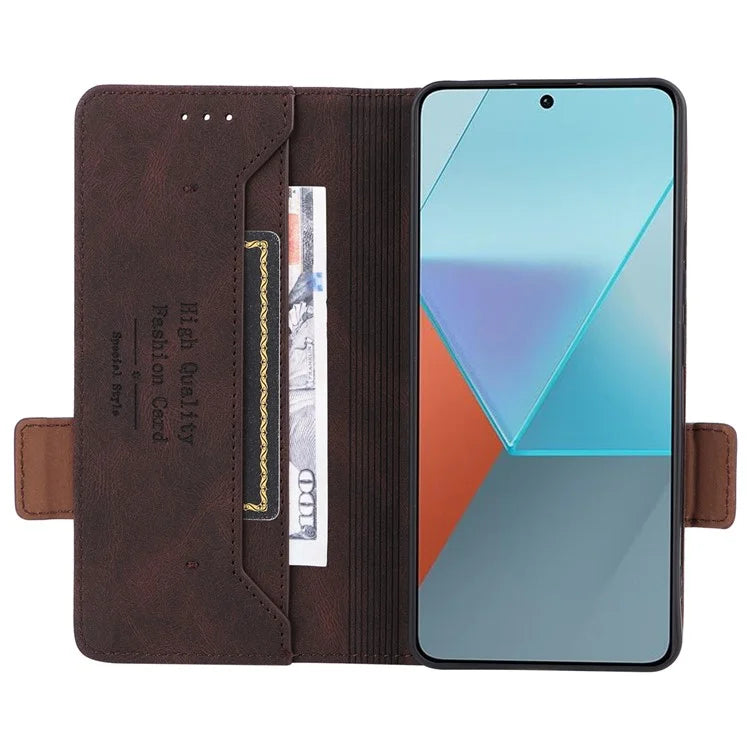 For Xiaomi Redmi Note 13 Pro 5G / Poco X6 5G Wallet Case Hardware Decor Leather Phone Cover