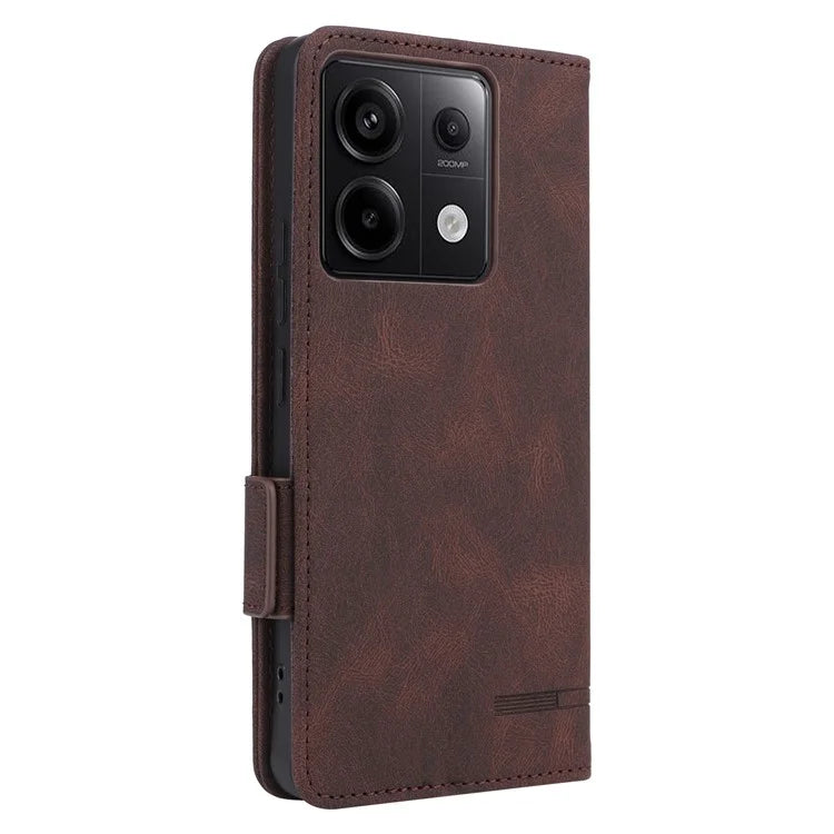 For Xiaomi Redmi Note 13 Pro 5G / Poco X6 5G Wallet Case Hardware Decor Leather Phone Cover