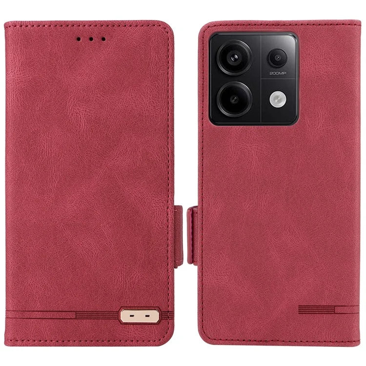 For Xiaomi Redmi Note 13 Pro 5G / Poco X6 5G Wallet Case Hardware Decor Leather Phone Cover
