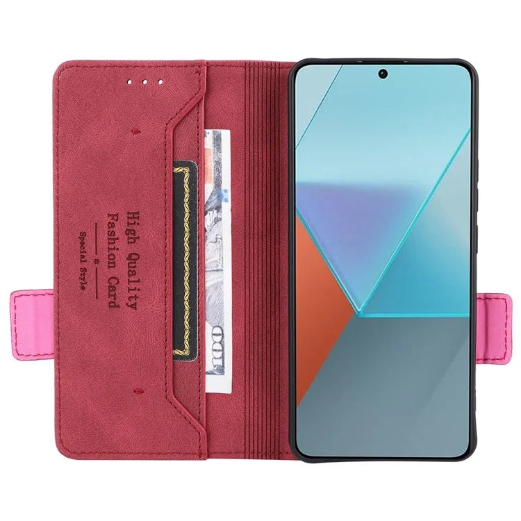 For Xiaomi Redmi Note 13 Pro 5G / Poco X6 5G Wallet Case Hardware Decor Leather Phone Cover