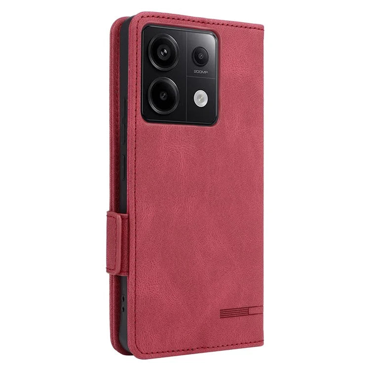 For Xiaomi Redmi Note 13 Pro 5G / Poco X6 5G Wallet Case Hardware Decor Leather Phone Cover