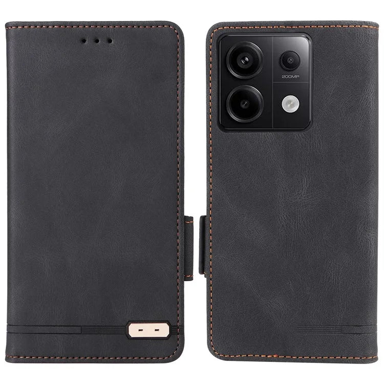 For Xiaomi Redmi Note 13 Pro 5G / Poco X6 5G Wallet Case Hardware Decor Leather Phone Cover