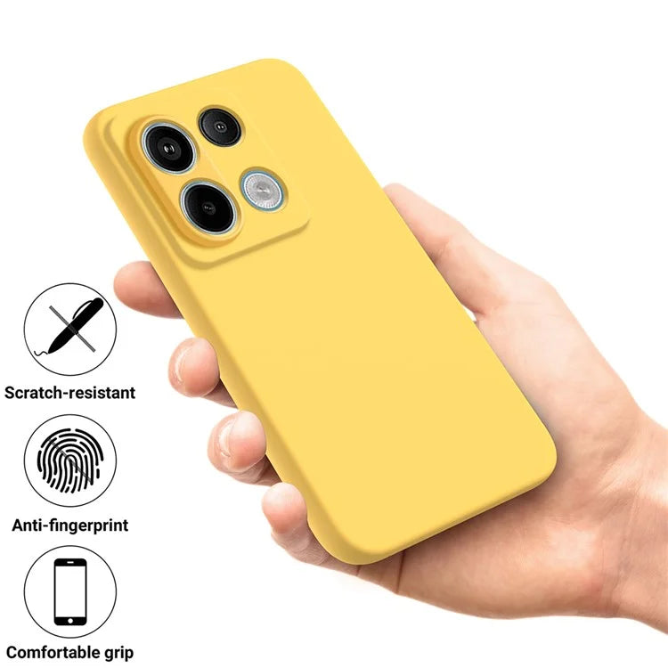 For Xiaomi Redmi Note 13 Pro 5G / Poco X6 5G Case Liquid Silicone Phone Cover Anti-Scratch Fiber Lining