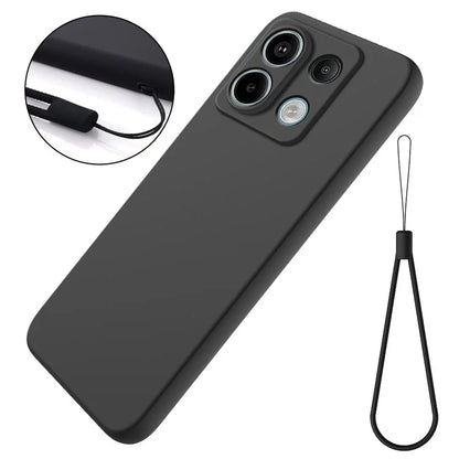 For Xiaomi Redmi Note 13 Pro 5G / Poco X6 5G Case Liquid Silicone Phone Cover Anti-Scratch Fiber Lining