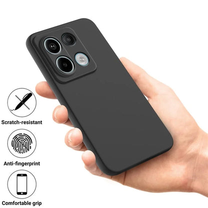 For Xiaomi Redmi Note 13 Pro 5G / Poco X6 5G Case Liquid Silicone Phone Cover Anti-Scratch Fiber Lining