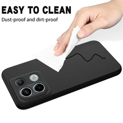 For Xiaomi Redmi Note 13 Pro 5G / Poco X6 5G Case Liquid Silicone Phone Cover Anti-Scratch Fiber Lining