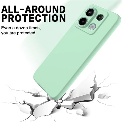 For Xiaomi Redmi Note 13 Pro 5G / Poco X6 5G Case Liquid Silicone Phone Cover Anti-Scratch Fiber Lining