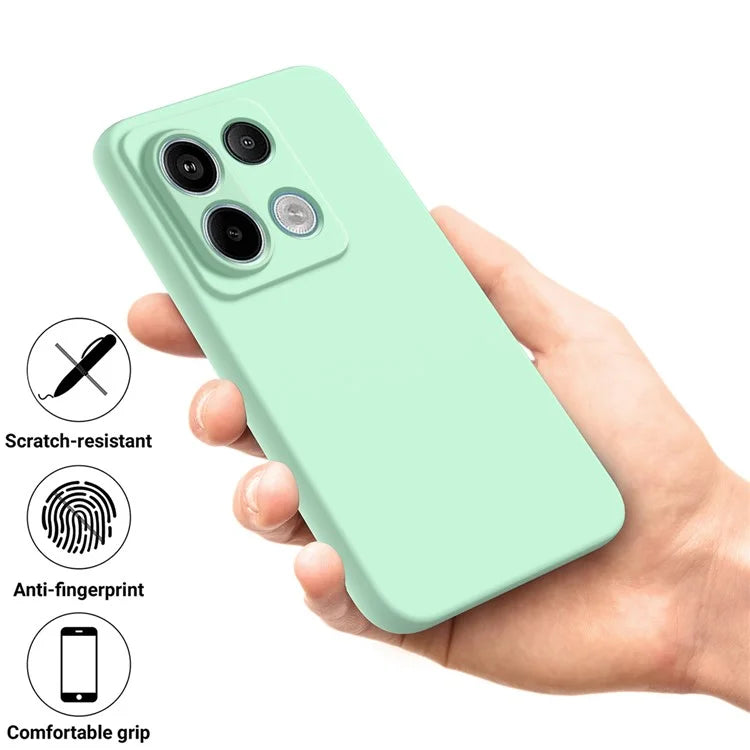 For Xiaomi Redmi Note 13 Pro 5G / Poco X6 5G Case Liquid Silicone Phone Cover Anti-Scratch Fiber Lining