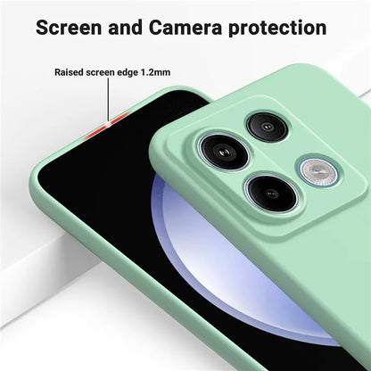 For Xiaomi Redmi Note 13 Pro 5G / Poco X6 5G Case Liquid Silicone Phone Cover Anti-Scratch Fiber Lining