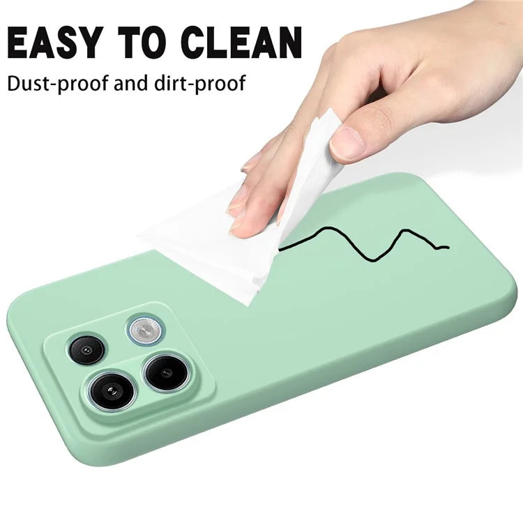 For Xiaomi Redmi Note 13 Pro 5G / Poco X6 5G Case Liquid Silicone Phone Cover Anti-Scratch Fiber Lining