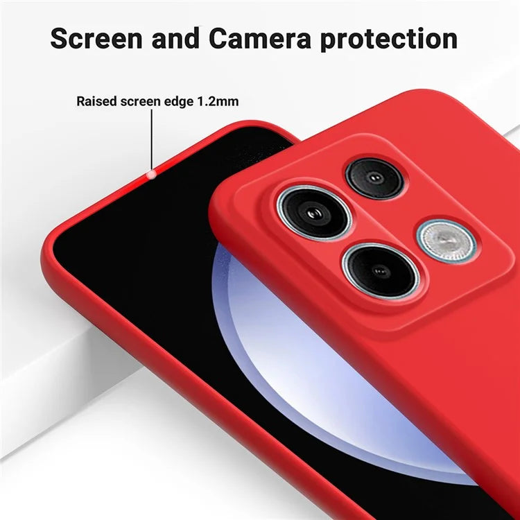 For Xiaomi Redmi Note 13 Pro 5G / Poco X6 5G Case Liquid Silicone Phone Cover Anti-Scratch Fiber Lining