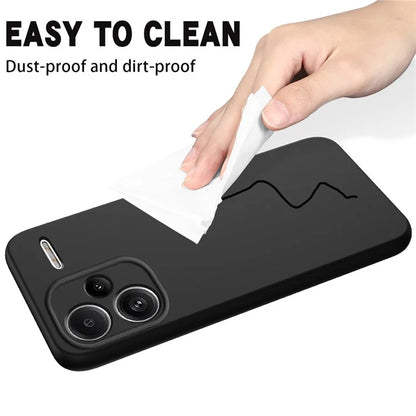 For Xiaomi Redmi Note 13 Pro+ 5G Liquid Silicone Phone Case with Strap Raised Edge