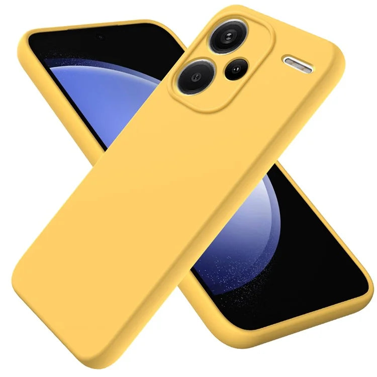 For Xiaomi Redmi Note 13 Pro+ 5G Liquid Silicone Phone Case with Strap Raised Edge