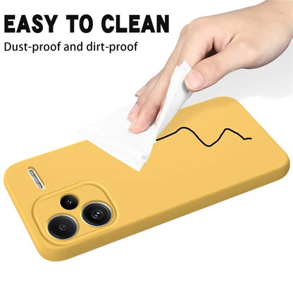 For Xiaomi Redmi Note 13 Pro+ 5G Liquid Silicone Phone Case with Strap Raised Edge