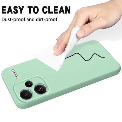 For Xiaomi Redmi Note 13 Pro+ 5G Liquid Silicone Phone Case with Strap Raised Edge