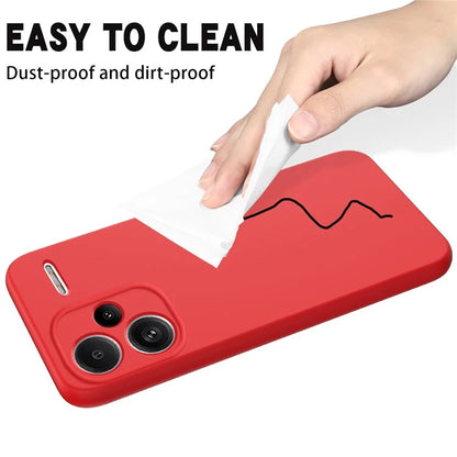For Xiaomi Redmi Note 13 Pro+ 5G Liquid Silicone Phone Case with Strap Raised Edge