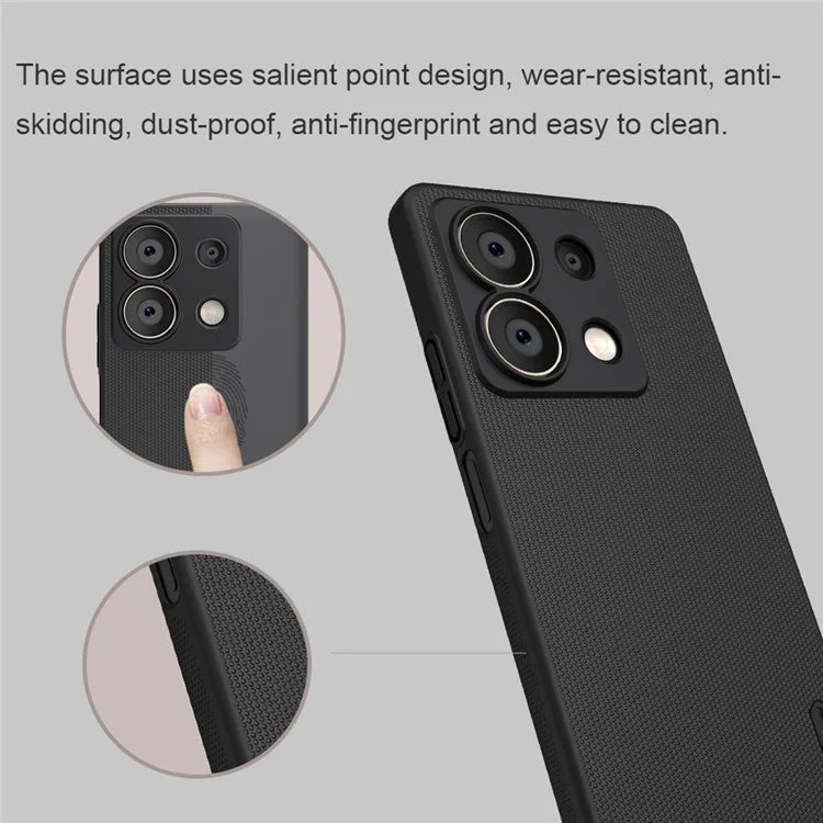 NILLKIN Frosted Shield for Xiaomi Redmi Note 13 5G  /  Note 13 5G (China) Back Case PC Anti-fingerprint Phone Cover