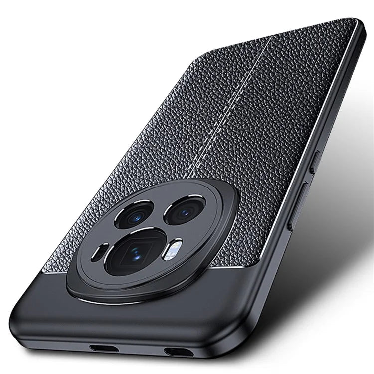 For Honor Magic6 5G TPU Case Litchi Texture Phone Back Cover Protector