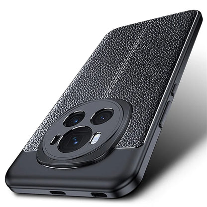 For Honor Magic6 5G TPU Case Litchi Texture Phone Back Cover Protector