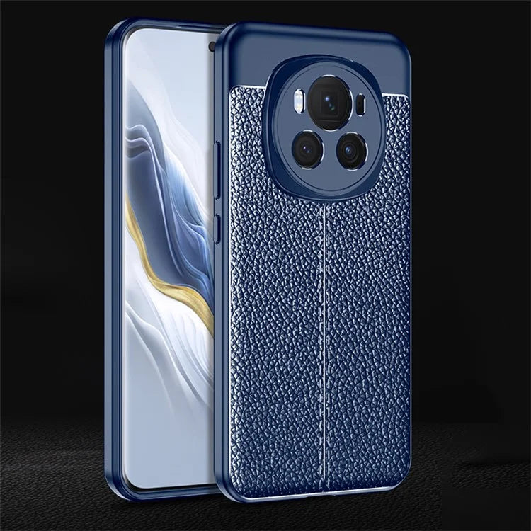 For Honor Magic6 5G TPU Case Litchi Texture Phone Back Cover Protector
