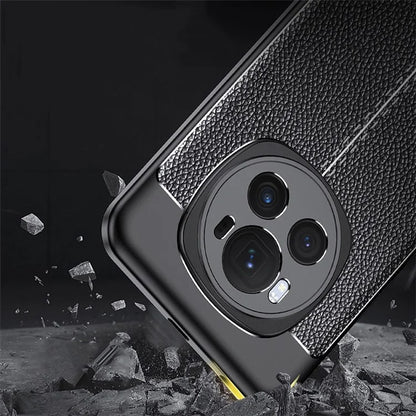 For Honor Magic6 5G TPU Case Litchi Texture Phone Back Cover Protector