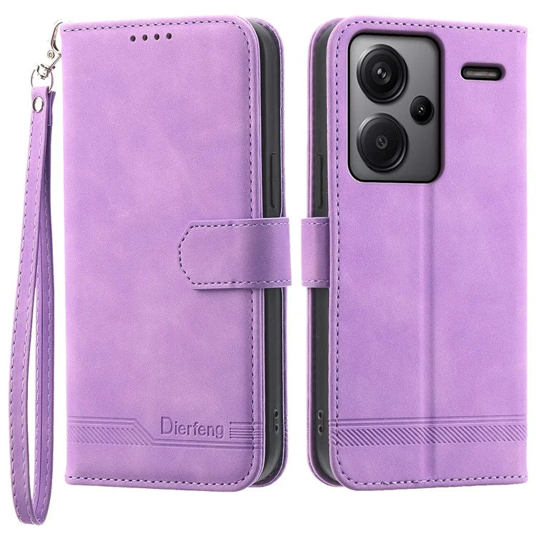 DIERFENG DF-03 for Xiaomi Redmi Note 13 Pro+ 5G Leather Case Phone Wallet Stand