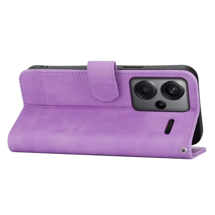 DIERFENG DF-03 for Xiaomi Redmi Note 13 Pro+ 5G Leather Case Phone Wallet Stand